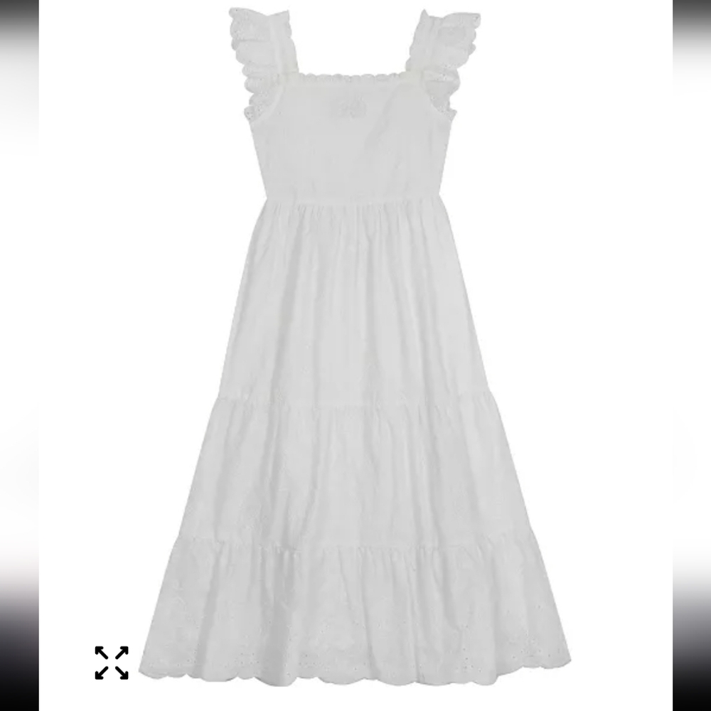 Rare Editions White Ruffle  Dress